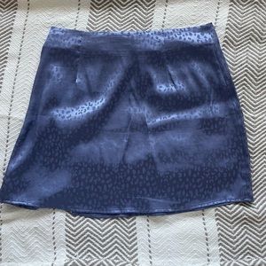Forever 21 blue cheetah mini skirt